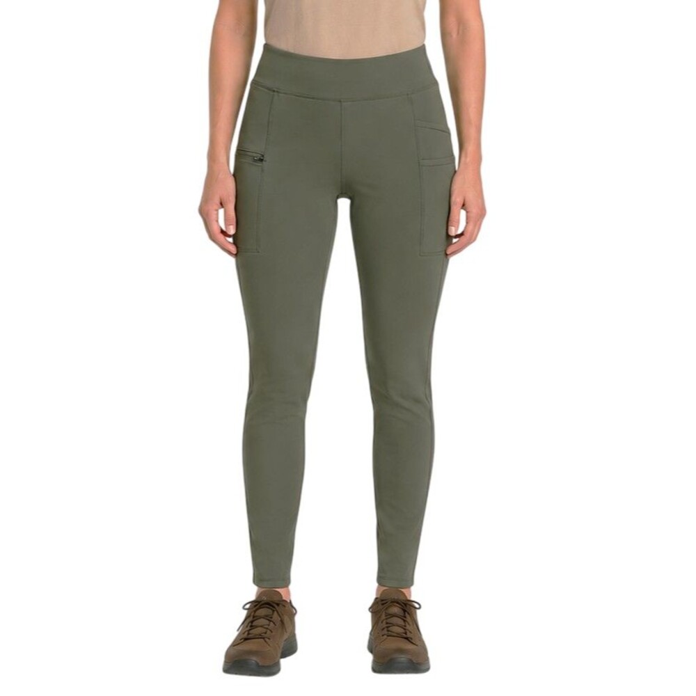 Carhartt Force Fitted Utility Leggings Womens Large Pull On Olive Green Pants